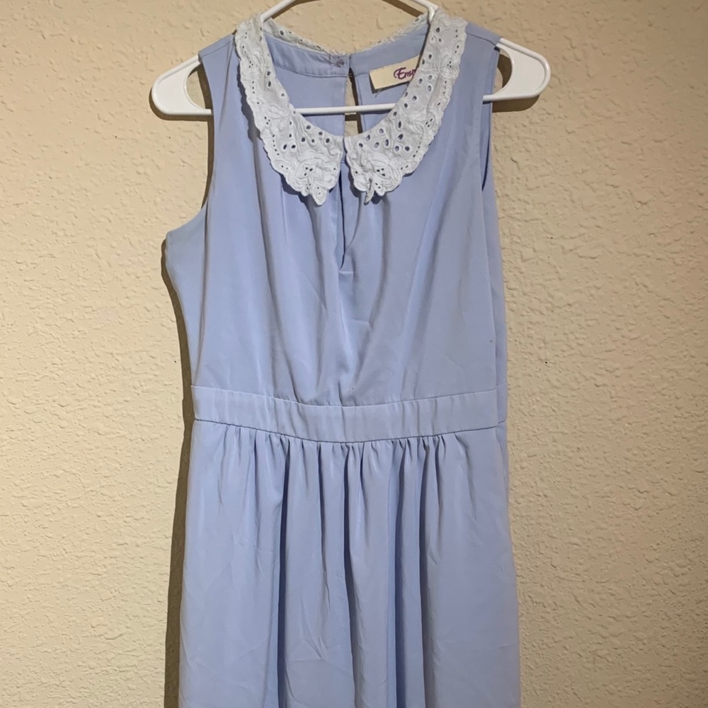 Emmelee | Blue dress with white collar | Size M